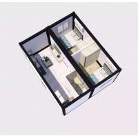 Customized modern design flat pack container prefab module cabin house low cost